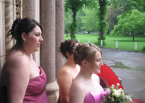 Bride and Bridesmaids at venue
